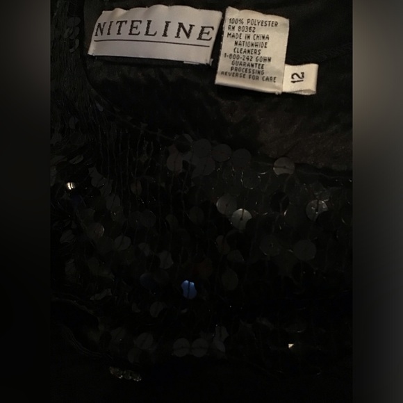 Niteline Black Sequin Gown/Prom Dress - Picture 4 of 8